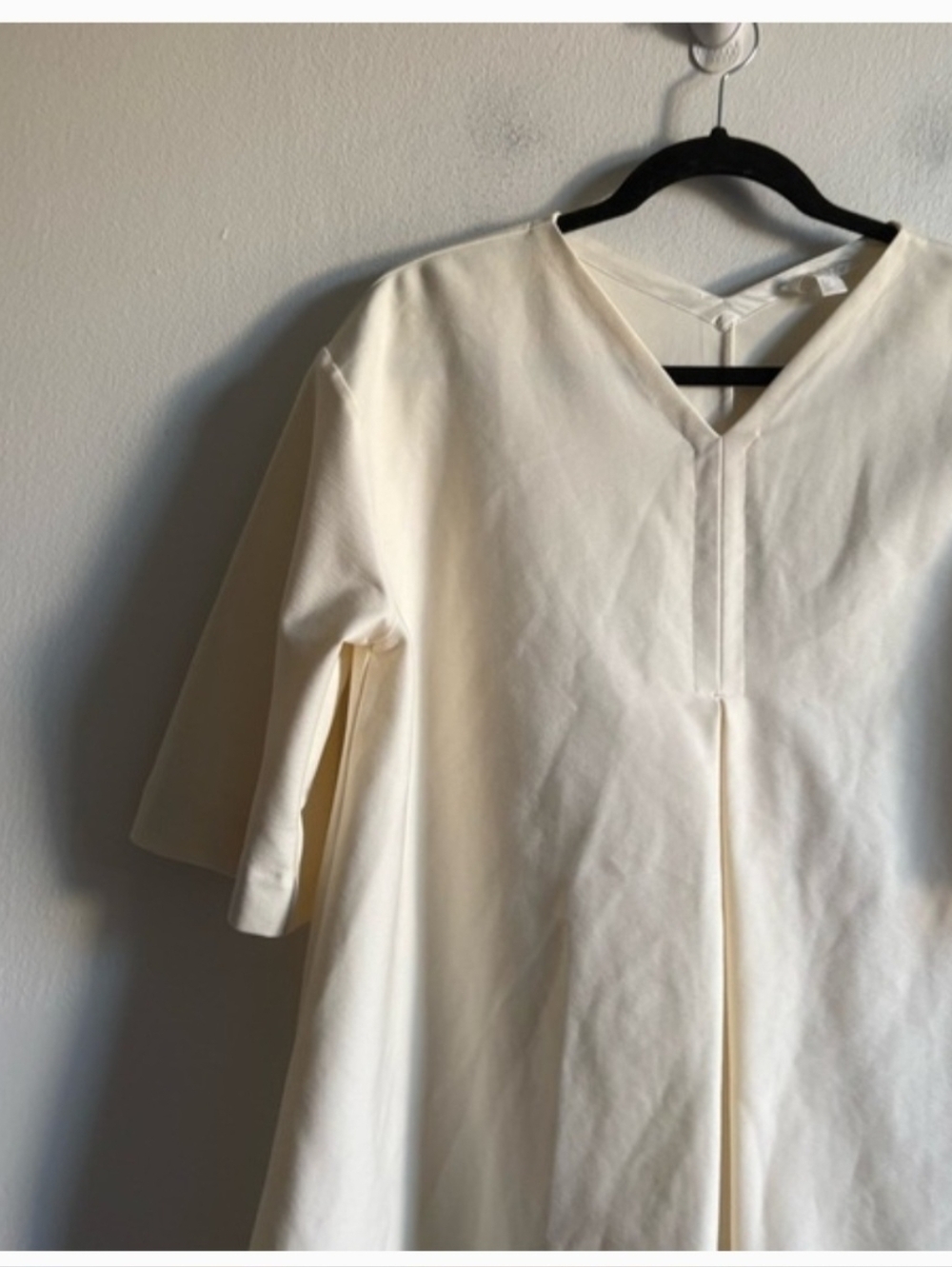 COS Sz M Off White Structured Oversized Trapeze Blouse - Picture 3 of 7